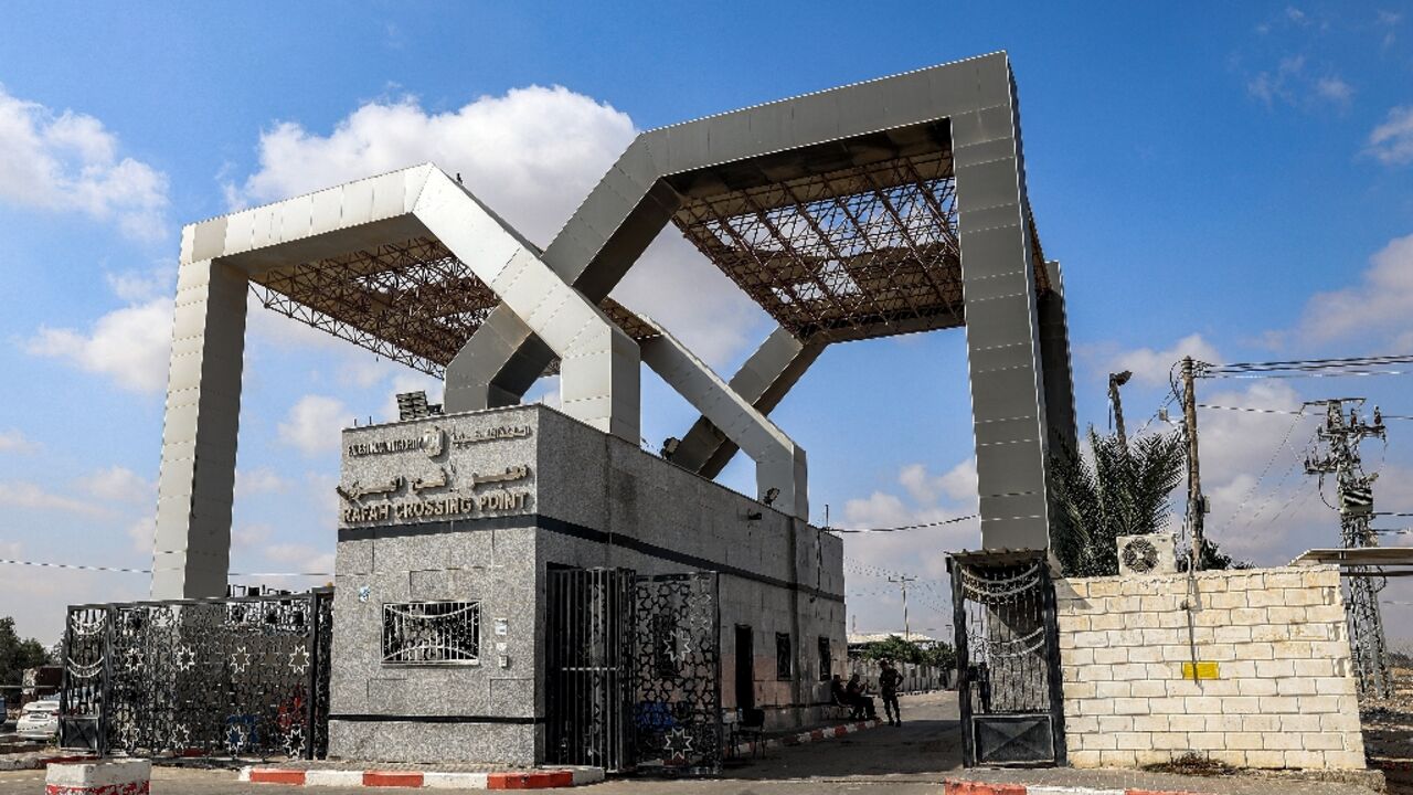The Rafah border crossing with Egypt in the southern Gaza Strip on August 27, 2023