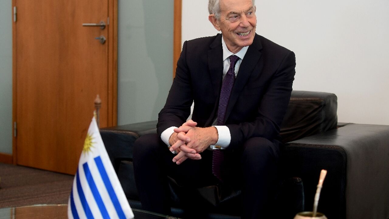Former British prime minister Tony Blair on a visit to Uruguay in October 2025