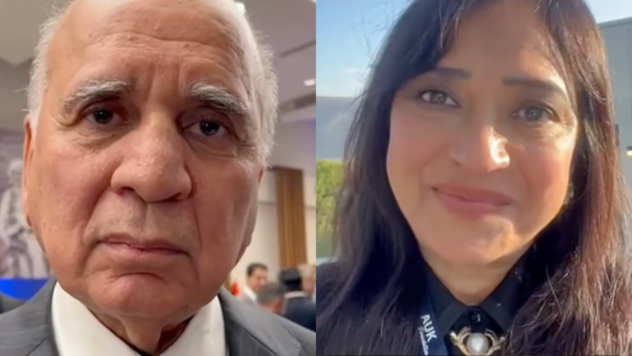 Iraqi Foreign Minister Fuad Hussein and Al-Monitor's Amberin Zaman