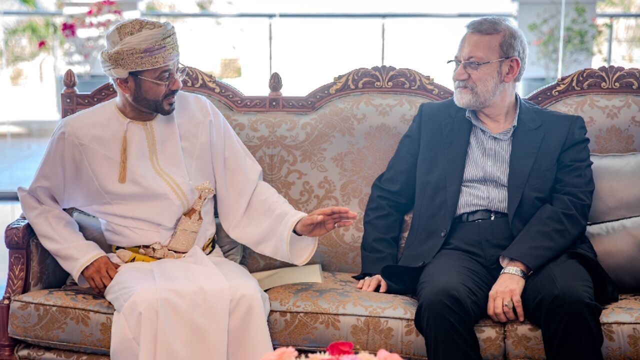 Iranian security chief Ali Larijani held talks in mediator Oman