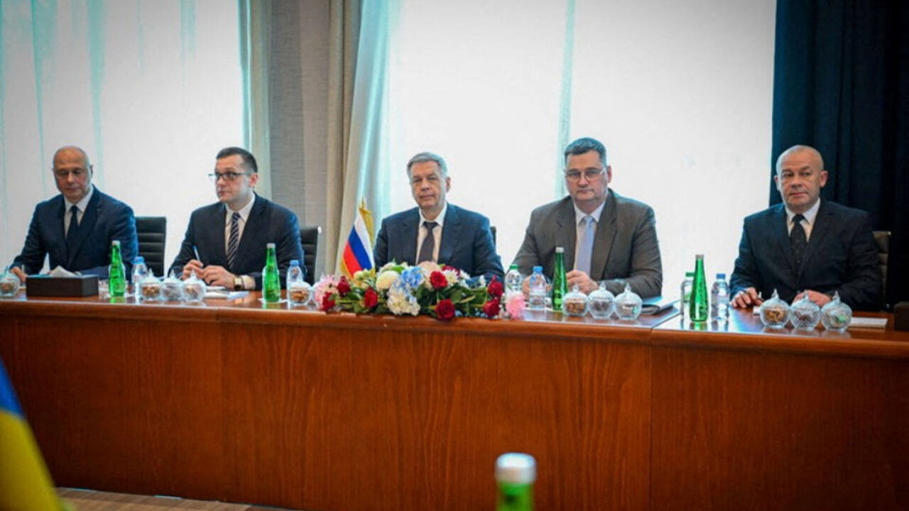 Admiral Igor Kostyukov, head of Russian military intelligence (GRU) and head of Russian’s team in security talks and other members of the Russian delegation attend the second round of trilateral talks between the U.S., Russia and Ukraine, in Abu Dhabi, United Arab Emirates, February 4, 2026. UAE Ministry of Foreign Affairs/Handout via REUTERS