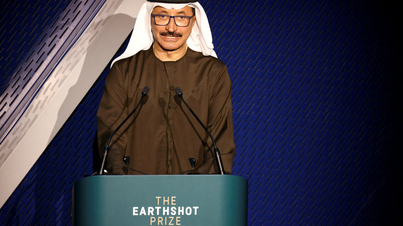 FILE PHOTO: Sultan Ahmed bin Sulayem speaks during the Earthshot Prize Innovation Showcase at DP World Pavilion in Dubai, United Arab Emirates, February 10, 2022. REUTERS/Henry Nicholls/File Photo