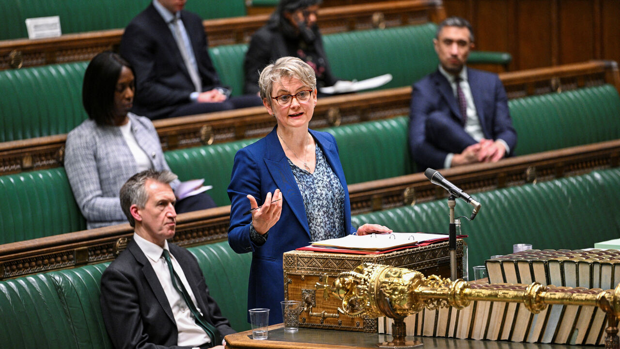 Britain's Foreign Secretary Yvette Cooper gives a statement on Iran at the House of Commons in London, Britain, January 13, 2026. © House of Commons/Handout via REUTERS