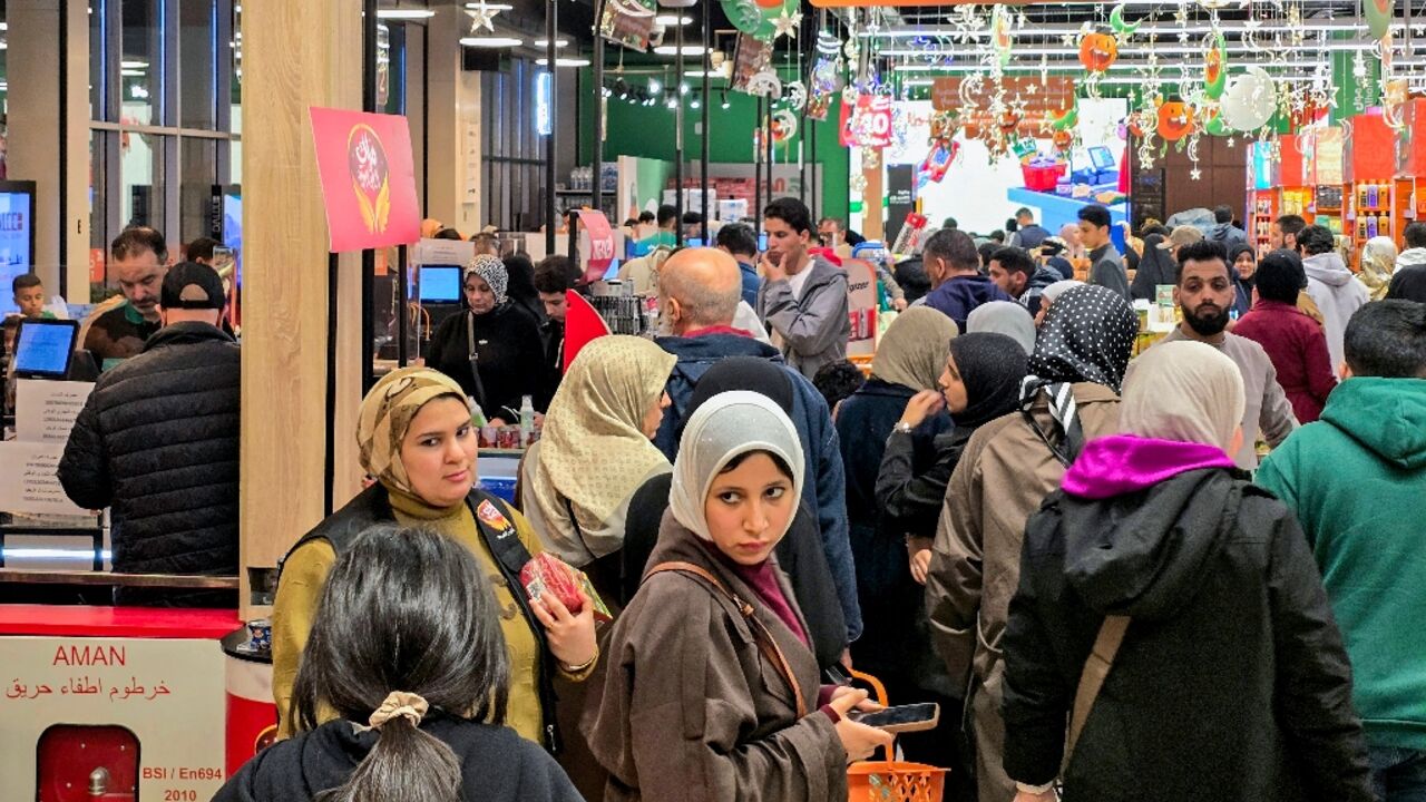 During the Muslim holy month of Ramadan, shoppers stock up on foods such as sweet treats