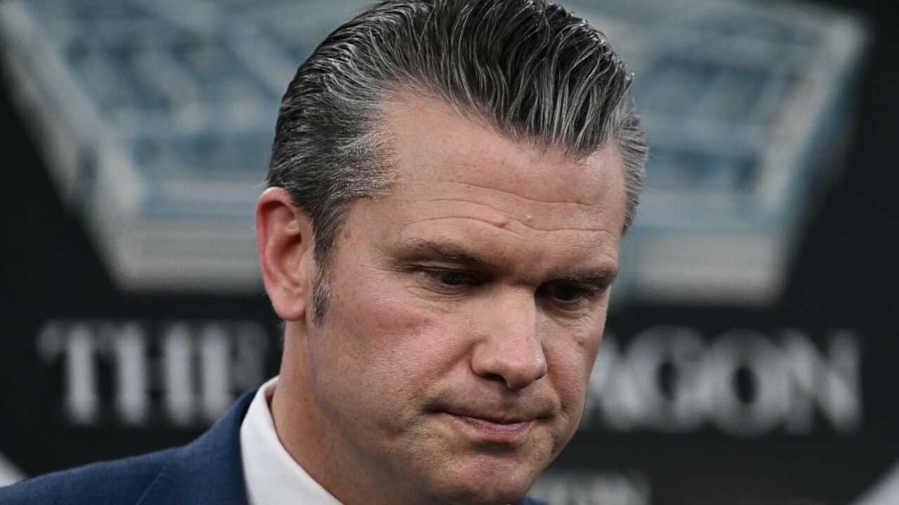 US Defense Secretary Pete Hegseth speaks during a news conference at the Pentagon on March 2, 2026