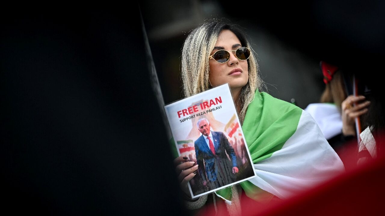 Many protesters came out in support of Reza Pahlavi, the son of the late shah overthrown in Iran's 1979 revolution