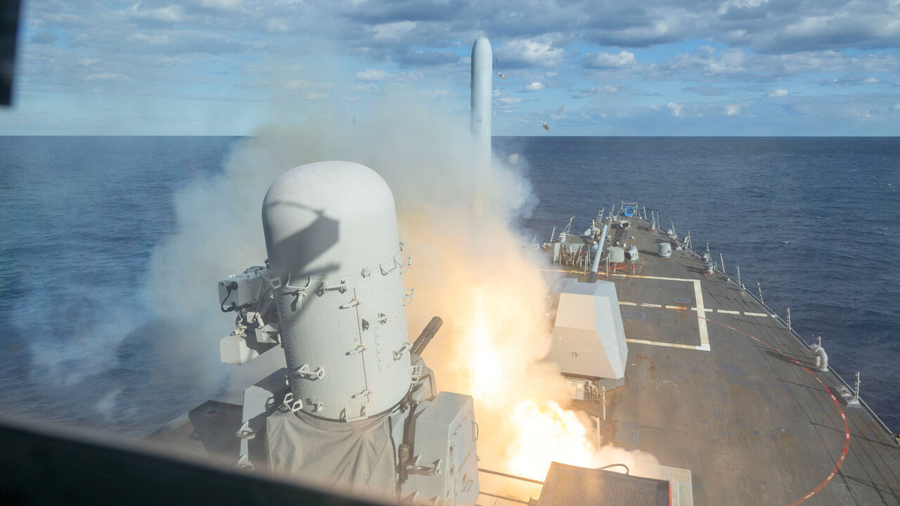 A still image released by U.S. Central Command (CENTCOM), which accompanied a press release describing the operation dubbed "Epic Fury", an attack by the United States and Israel on Iran, shows a rocket launch from a ship, in this picture obtained from social media released on February 28, 2026. US CENTCOM via X via REUTERS