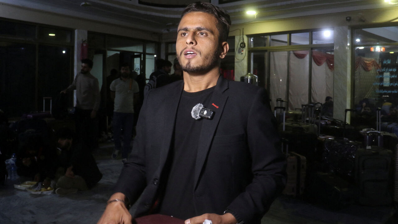 Sakhi Aun Muhammad, a medical student of Tehran University of Medical Science (TUMS) speaks with Reuters after returning from Iran along with others, amid the U.S.-Israeli conflict with Iran, in Quetta, Pakistan, March 4, 2026. REUTERS/Naseer Ahmed