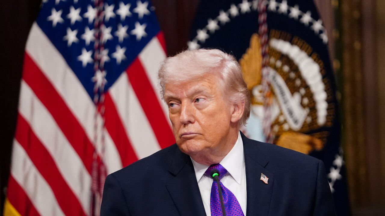 U.S. President Donald Trump attends a roundtable on the Ratepayer Protection Pledge in the Indian Treaty Room in the Eisenhower Executive Office Building (EEOB) on the White House campus in Washington, D.C., U.S., March 4, 2026. REUTERS/Nathan Howard