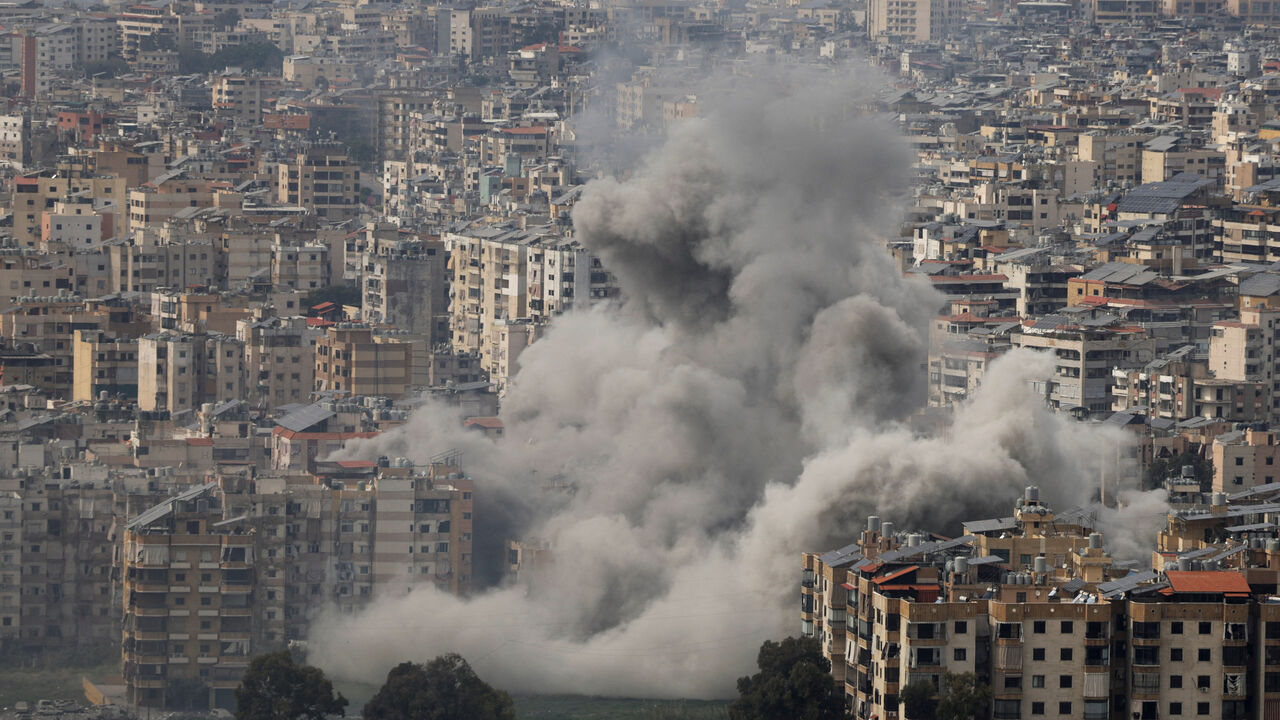 Smoke rises after an Israeli strike on Beirut's southern suburbs, following an escalation between Hezbollah and Israel amid the U.S.-Israeli conflict with Iran, Lebanon, March 6, 2026. REUTERS/Khalil Ashawi