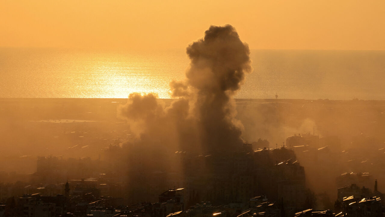 FILE PHOTO: Smoke rises after an Israeli strike on Beirut's southern suburbs, following an escalation between Hezbollah and Israel amid the U.S.-Israeli conflict with Iran, Lebanon, March 10, 2026. REUTERS/Raghed Waked/File Photo