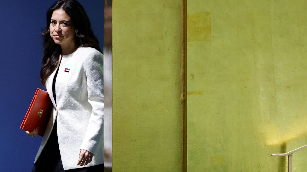 FILE PHOTO: The United Arab Emirates Ambassador to the United Nations Lana Zaki Nusseibeh arrives to address the 80th United Nations General Assembly at U.N. headquarters in New York City, U.S., September 27, 2025. REUTERS/Eduardo Munoz/ File Photo