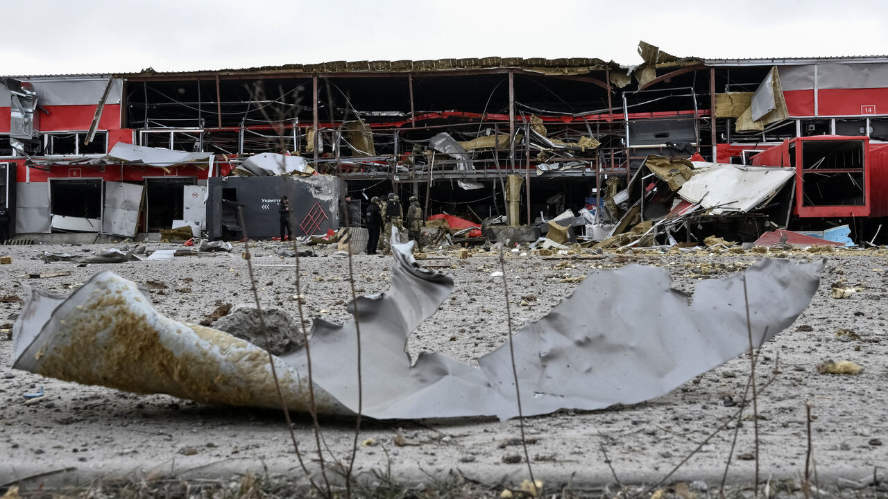 A postal distribution centre of Nova Post company hit by Russian missile, amid Russia's attack on Ukraine, in Zaporizhzhia, Ukraine March 17, 2026. REUTERS/Stringer