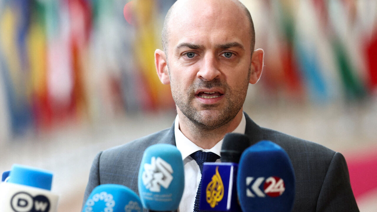 FILE PHOTO: French Minister for Europe and Foreign Affairs Jean-Noel Barrot speaks at a European Union Foreign Ministers' meeting in Brussels, Belgium February 23, 2026.  REUTERS/Yves Herman/File Photo