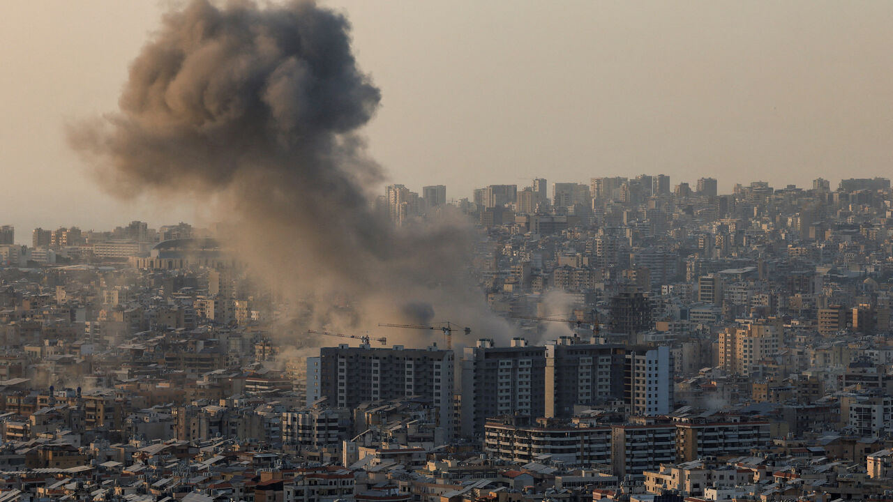 Smoke rises after Israeli strikes following an escalation between Hezbollah and Israel, amid the U.S.-Israeli conflict with Iran, in the southern suburbs of Beirut, Lebanon, March 12, 2026. REUTERS/Raghed Waked