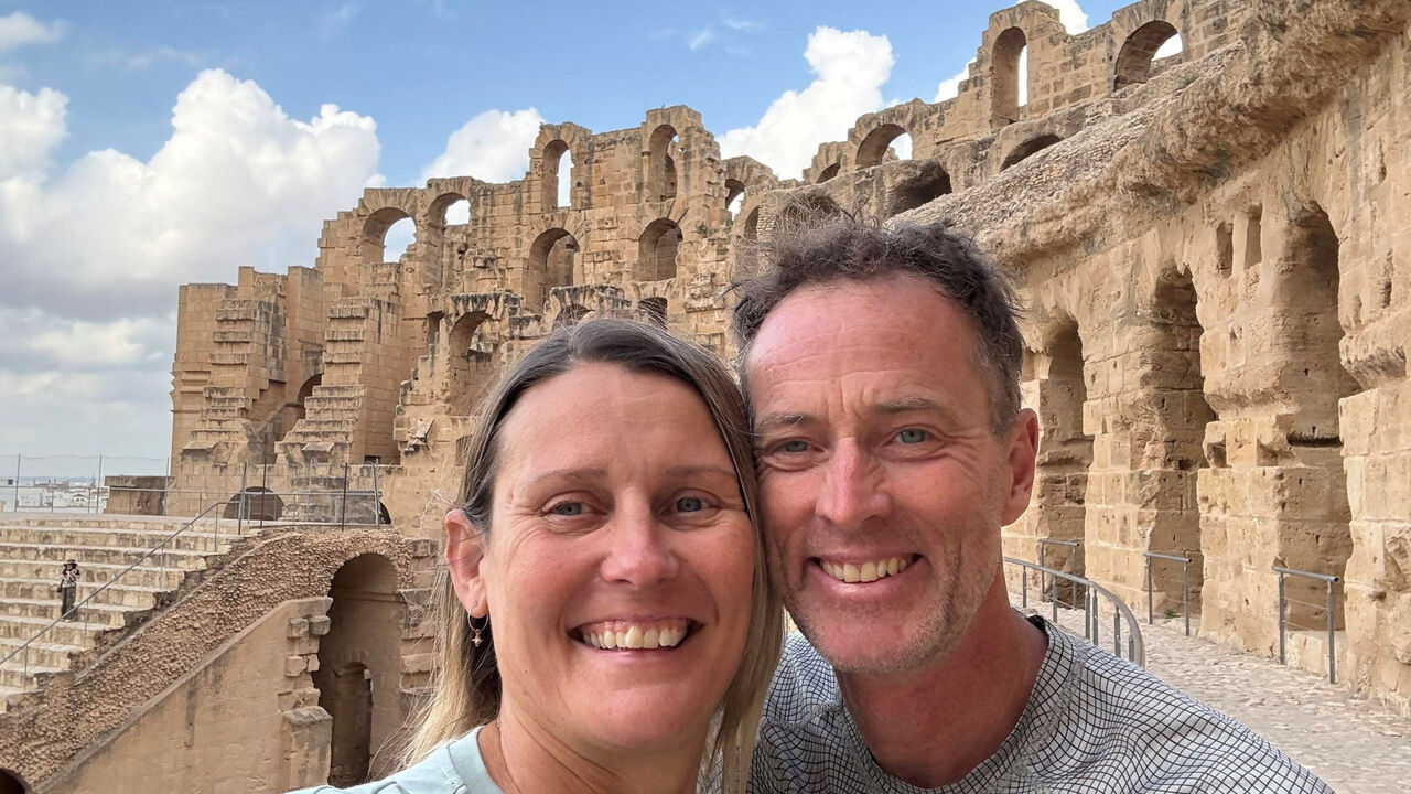 Craig and Lindsay Foreman, a British couple who have been sentenced by Iran to 10 years in prison on charges of espionage, according to their family, pose for a selfie in an unknown location in this undated handout photograph taken in 2024 and obtained by Reuters on February 19, 2026. Free Lindsay and Craig Campaign/Handout via REUTERS