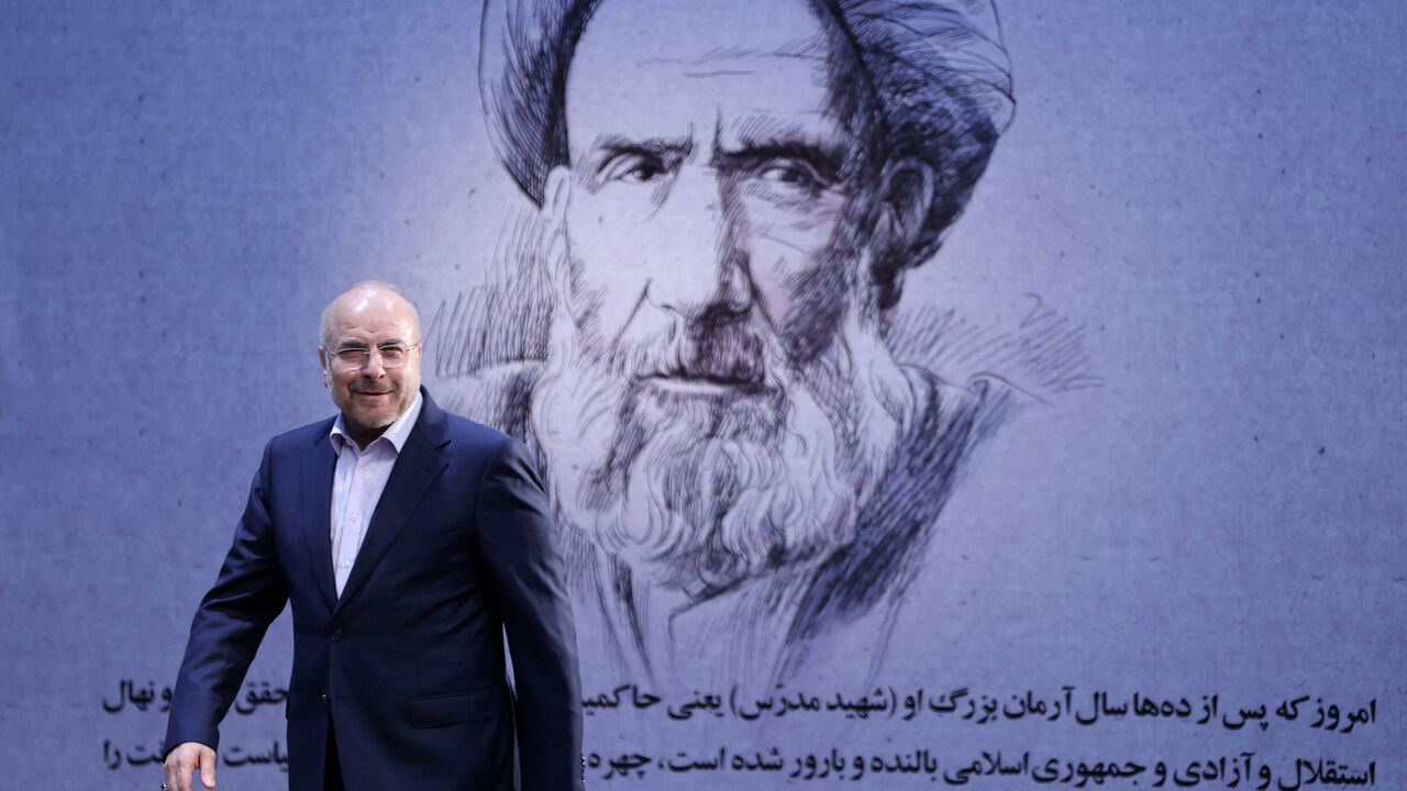 Iranian Parliament Speaker Mohammad Bagher Ghalibaf attends a press conference in Tehran, Iran November 27, 2024. Majid Asgaripour/WANA (West Asia News Agency) via REUTERS/File Photo