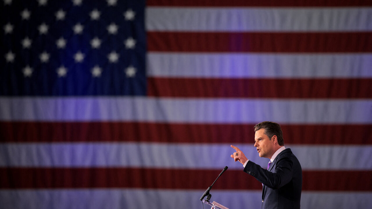 Former U.S. Representative Matt Gaetz (R-FL) attends the 2026 Conservative Political Action Conference (CPAC) in Grapevine, Texas, U.S., March 26, 2026. REUTERS/Daniel Cole