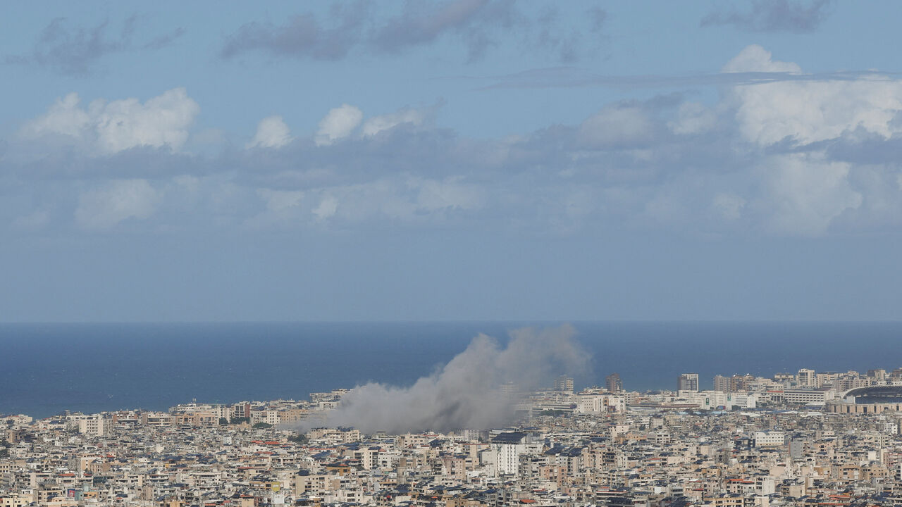 Smoke rises from Beirut's southern suburbs following an Israeli strike, amid escalating hostilities between Israel and Hezbollah, as the U.S.-Israel conflict with Iran continues, Lebanon, March 30, 2026. REUTERS/Adnan Abidi