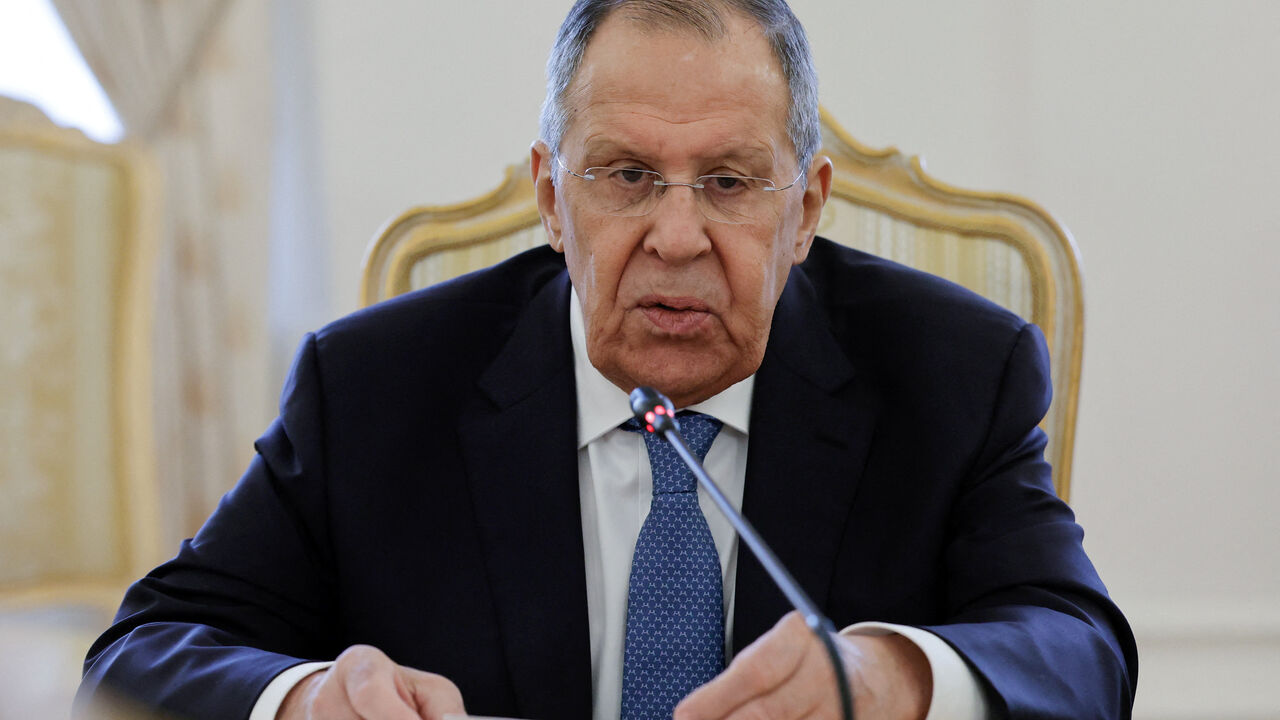 Russian Foreign Minister Sergei Lavrov speaks during a meeting with Kenyan Foreign Minister Musalia Mudavadi in Moscow, Russia, March 16, 2026. Tatyana Makeyeva/Pool via REUTERS