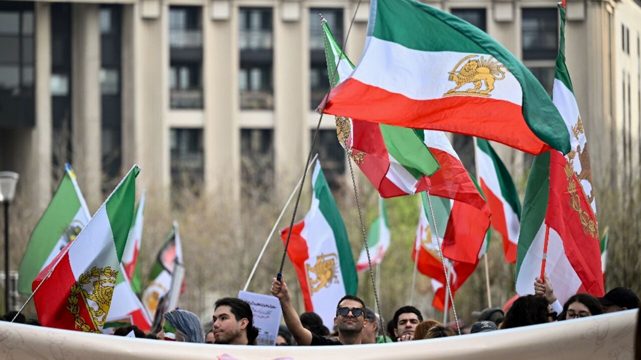 Protesters supporting the son of Iran's late shah gathered in Paris  