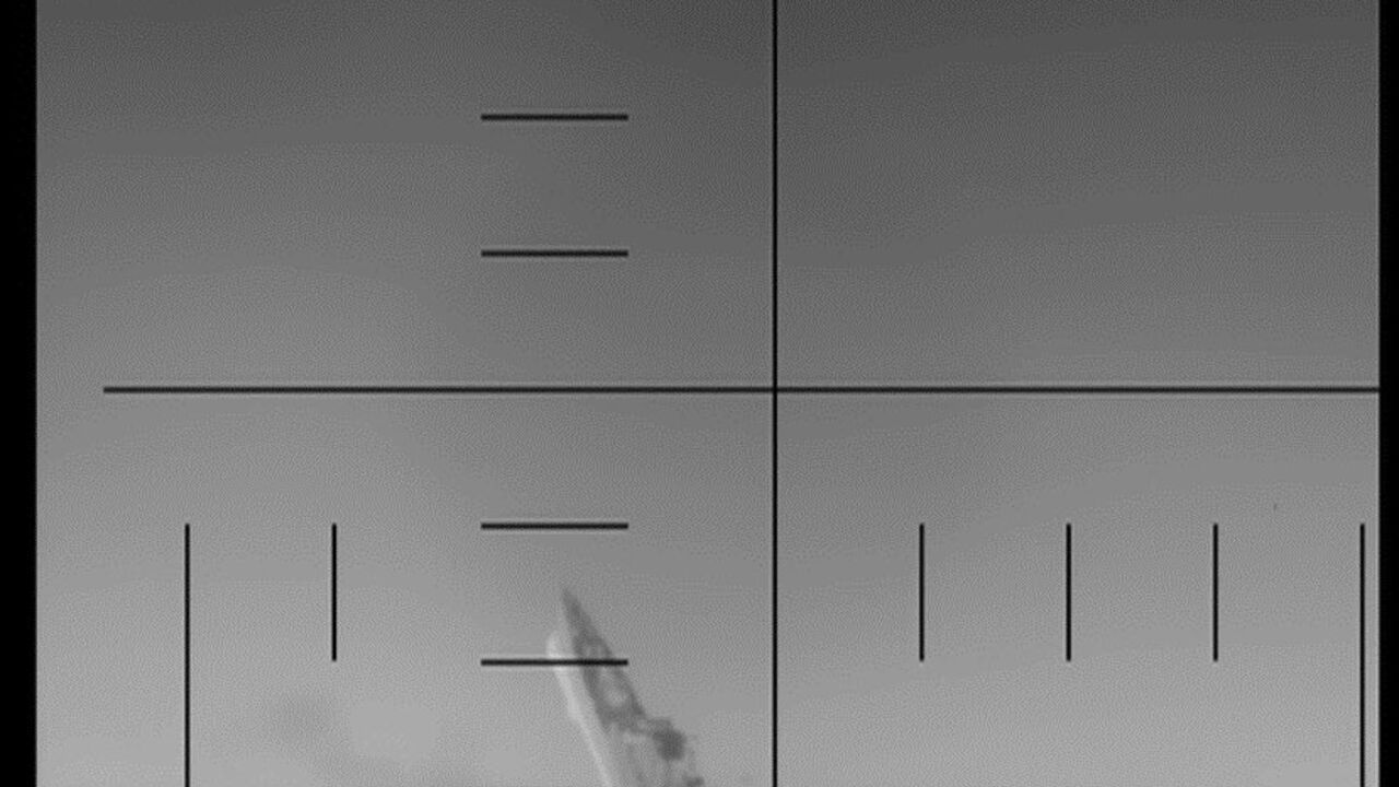 The Pentagon released what it said was periscope footage of a US Navy submarine sinking an Iranian warship