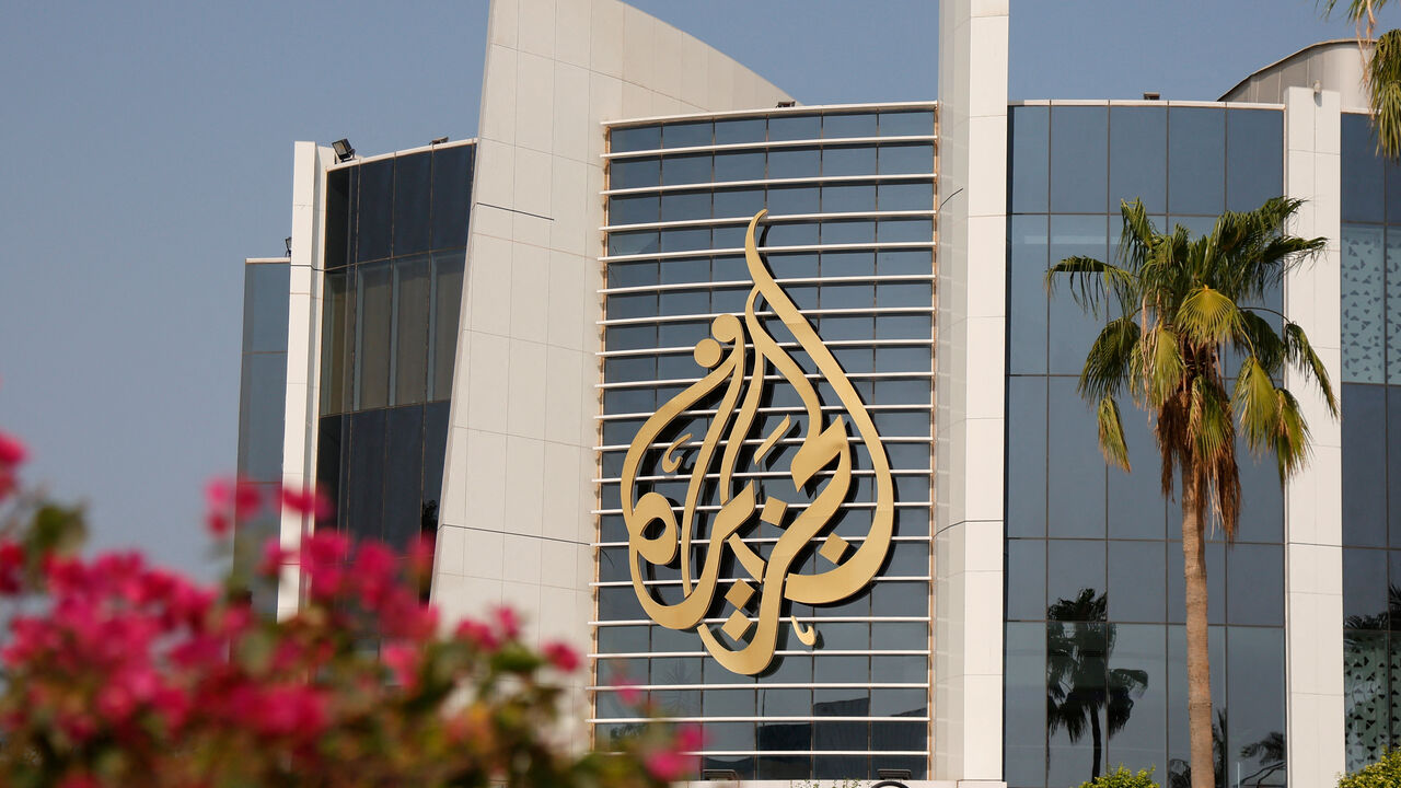 This picture taken on August 11, 2025, shows the headquarters of the Qatari state-funded news television network Al Jazeera in the capital Doha. (Photo by Karim JAAFAR / AFP) (Photo by KARIM JAAFAR/AFP via Getty Images)