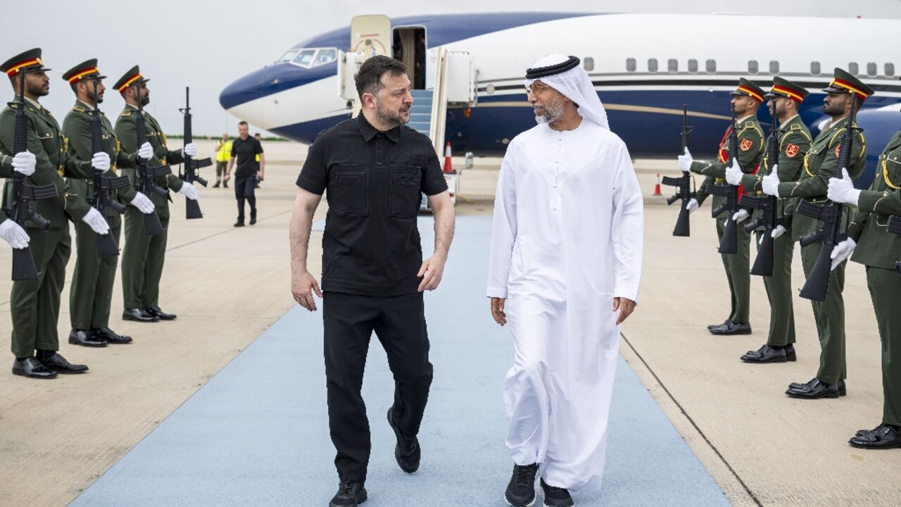 After talks in Saudi Arabia where Zelensky announced a defence agreement with Riyadh, he held talks in the UAE