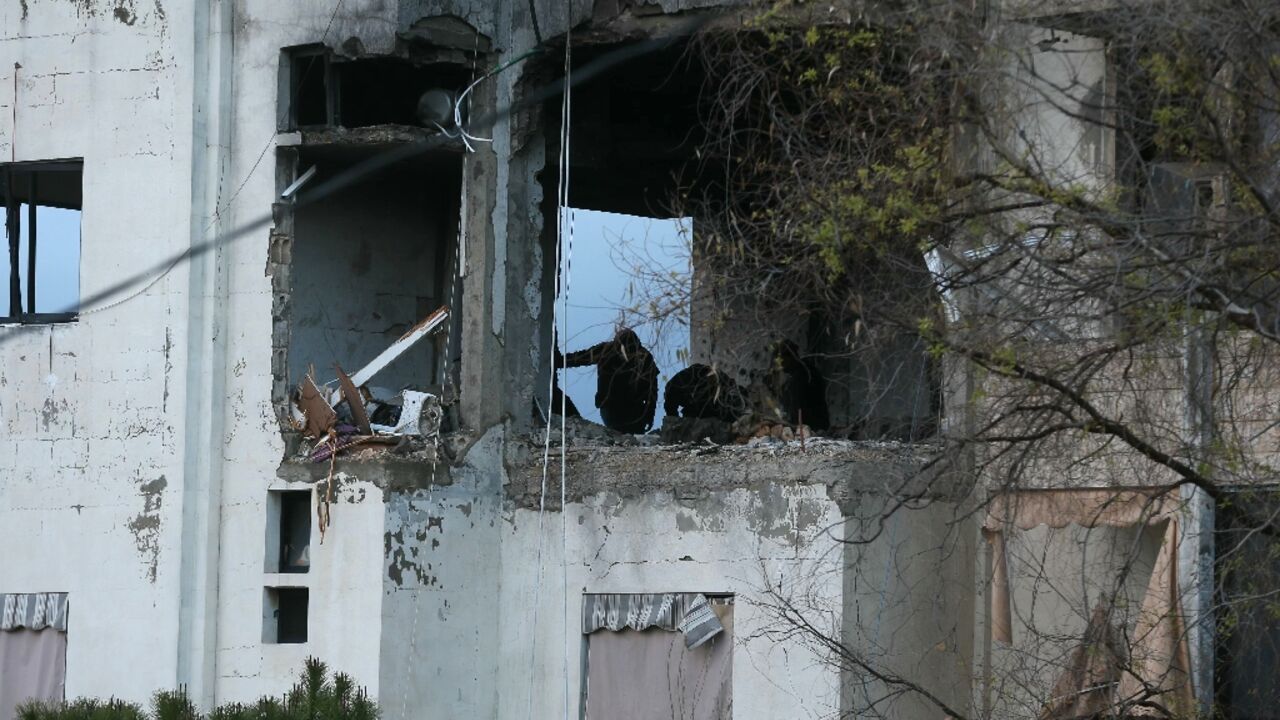 An Israeli airstrike damaged the third storey on an apartment building in Lebanon's city of Sion, reportedly killing one person