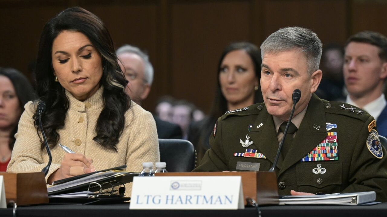Director of National Intelligence Tulsi Gabbard and Acting Commander of US Cyber Command William Hartman testify before the Senate intelligence committee