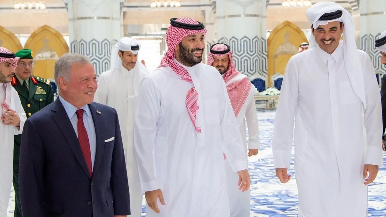 A trilateral meeting was held today in Jeddah, bringing together His Royal Highness Prince Mohammed bin Salman bin Abdulaziz Al Saud, Crown Prince and Prime Minister King Abdullah II ibn Al Hussein of the Hashemite Kingdom of Jordan, and Amir of the State of Qatar Sheikh Tamim bin Hamad Al Thani, in Jeddah, Saudi Arabia, on March 20, 2026.