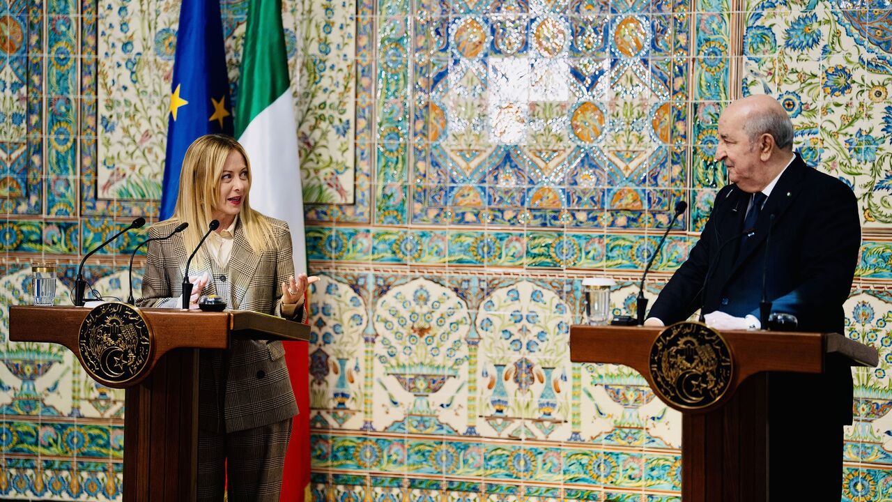 The president of the Council of Ministers, Giorgia Meloni, visited the People’s Democratic Republic of Algeria, March 25, 2026, where she met with the president of the People’s Democratic Republic of Algeria, Abdelmadjid Tebboune, at the El Mouradia Presidential Palace.