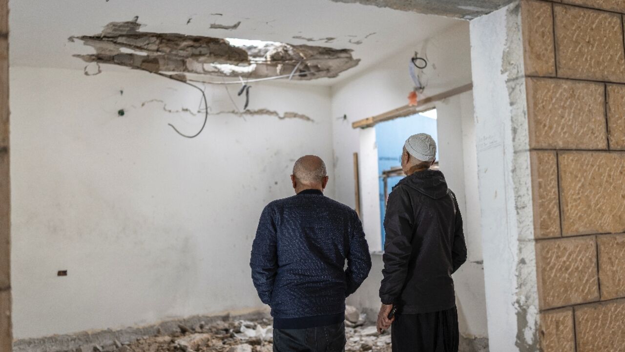 Site of a strike from Lebanon in the Druze city of Shefa-Amr, or Shefar'am, east of Haifa in northern Israel on April 2, 2026