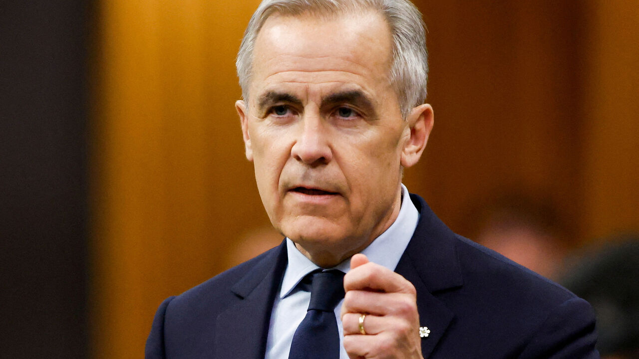 FILE PHOTO: Canada's Prime Minister Mark Carney speaks during Question Period in the House of Commons on Parliament Hill in Ottawa, Ontario, Canada, March 25, 2026.  REUTERS/Patrick Doyle/File Photo