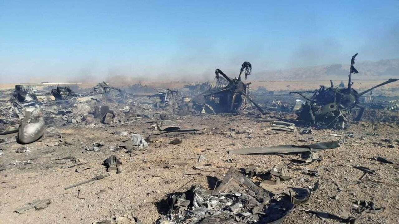 A still image purporting to show U.S. aircraft destroyed during the U.S. mission to find a stranded airman in Iran, the Revolutionary Guards said according to Iranian media, amid the U.S.-Israeli conflict with Iran, in Isfahan, Iran, released on April 5, 2026. Social Media/via REUTERS