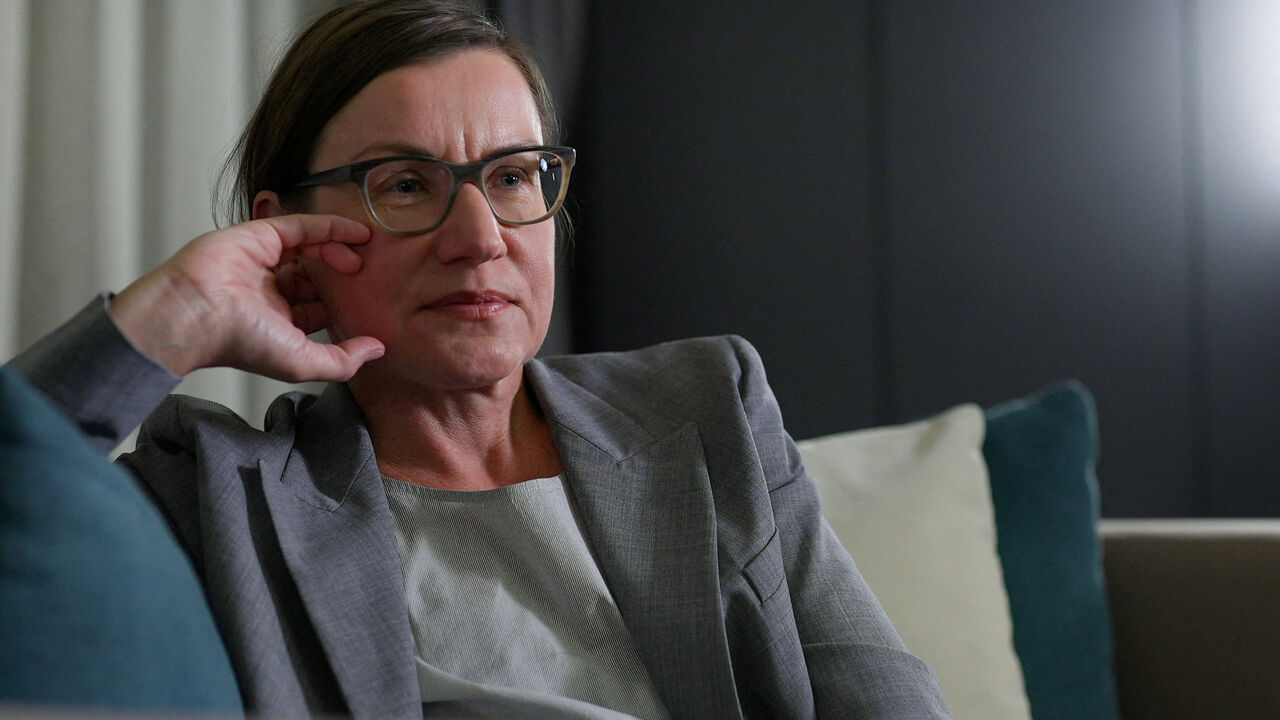 FILE PHOTO: President of the International Committee of the Red Cross (ICRC) Mirjana Spoljaric speaks during an interview with Reuters in Riyadh, Saudi Arabia, November 1, 2025. REUTERS/Mohammed Benmansour/File Photo