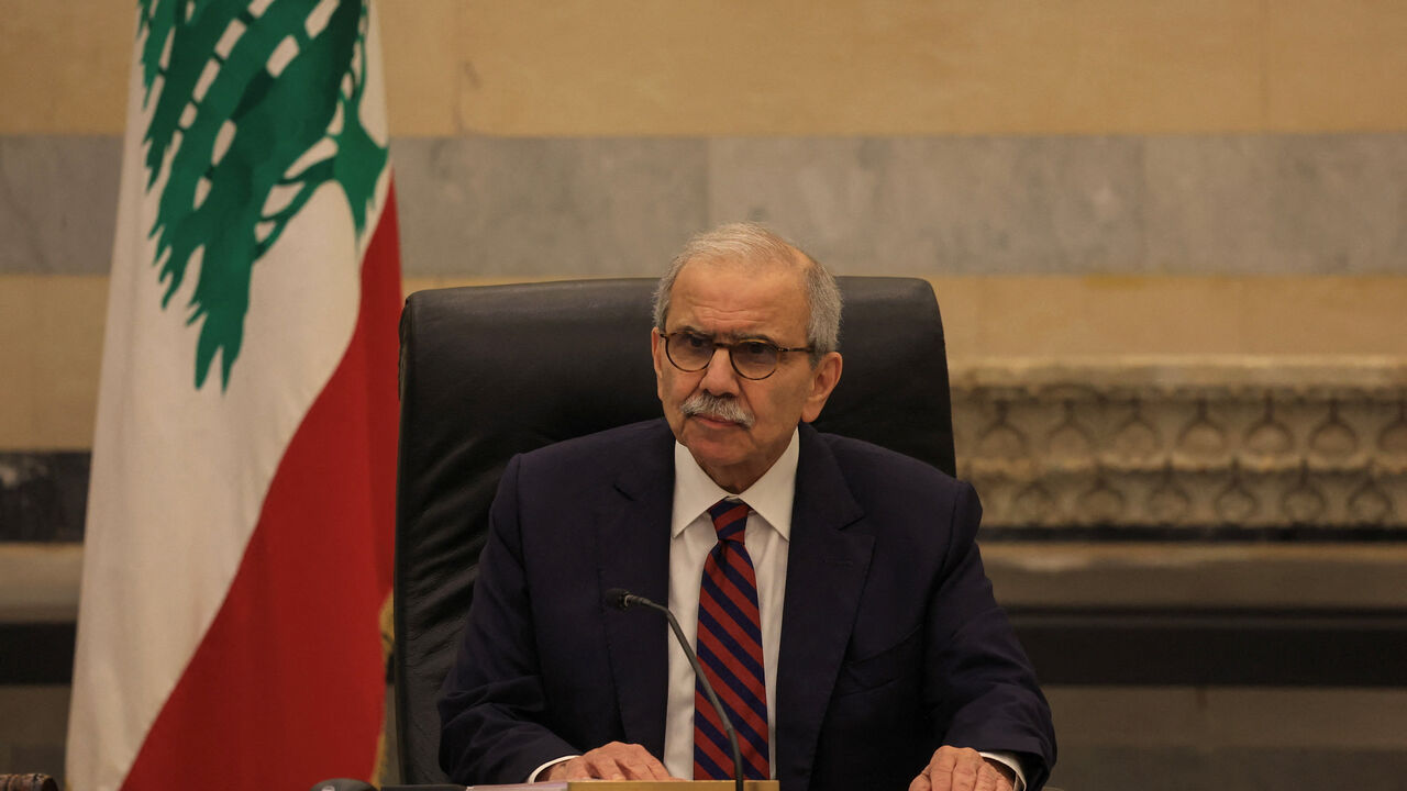 Lebanese Prime Minister Nawaf Salam leads a cabinet meeting, amid escalating hostilities between Israel and Hezbollah, as the U.S.-Israeli conflict with Iran continues, in Beirut, Lebanon, March 26, 2026. REUTERS/Mohamed Azakir