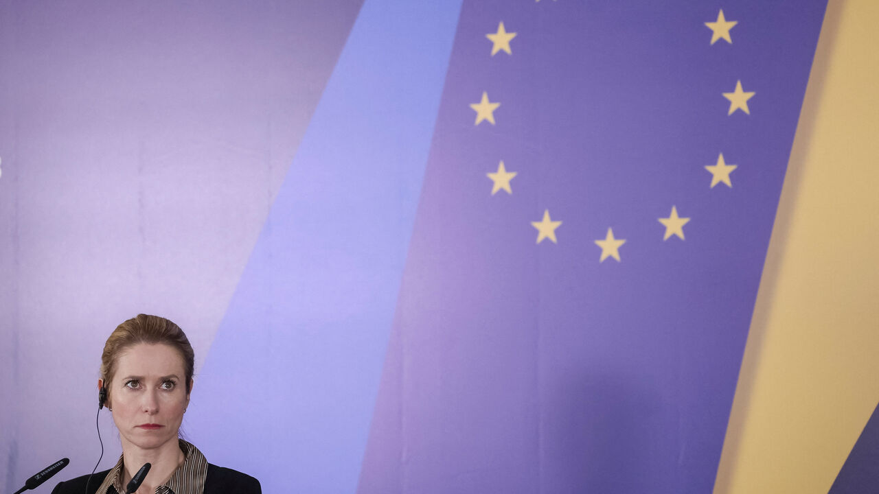 European Union High Representative for Foreign Affairs and Security Policy Kaja Kallas speaks to the media after an informal EU-Ukraine Foreign Ministers' meeting, amid Russia's attack on Ukraine, in Kyiv, Ukraine, March 31, 2026. REUTERS/Gleb Garanich