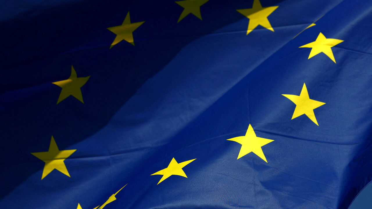 FILE PHOTO: A European Union flag flutters outside the European Commission headquarters in Brussels, Belgium Februrary 26, 2026. REUTERS/Yves Herman/File Photo