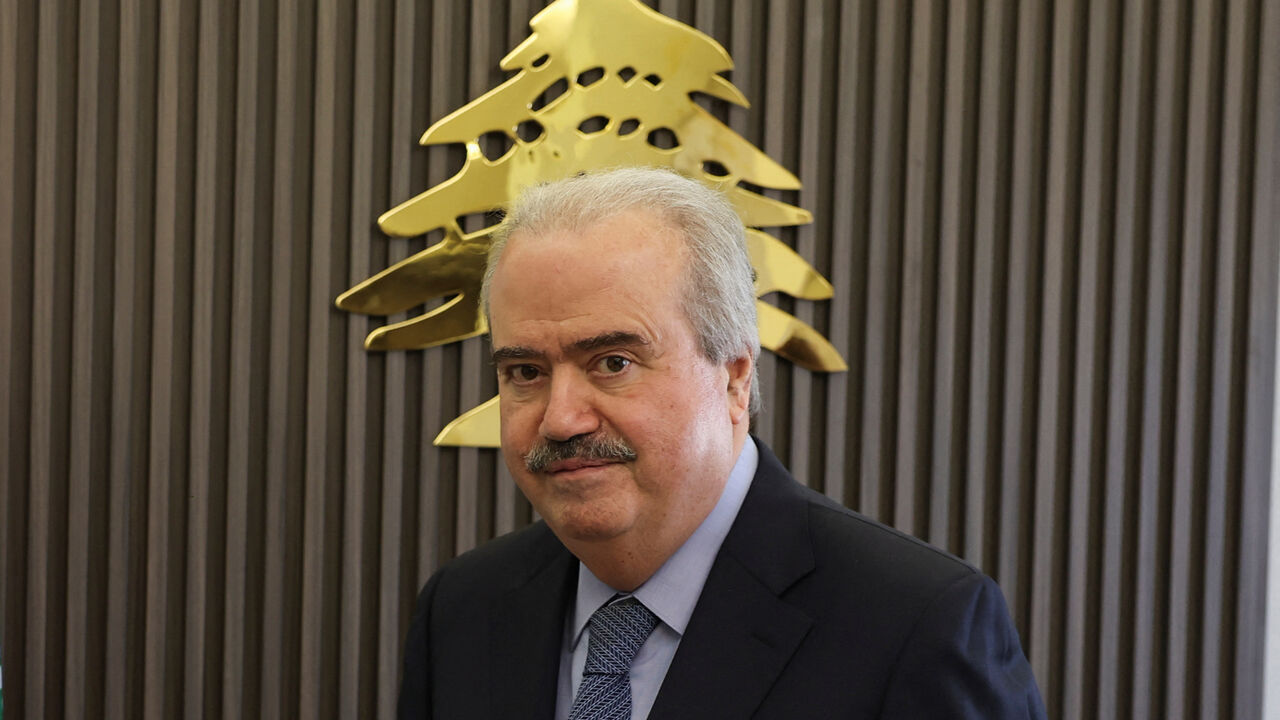 Lebanon's Finance Minister Yassine Jaber attends an interview with Reuters at the Ministry of Finance in Beirut, Lebanon April 15, 2025. REUTERS/Mohamed Azakir