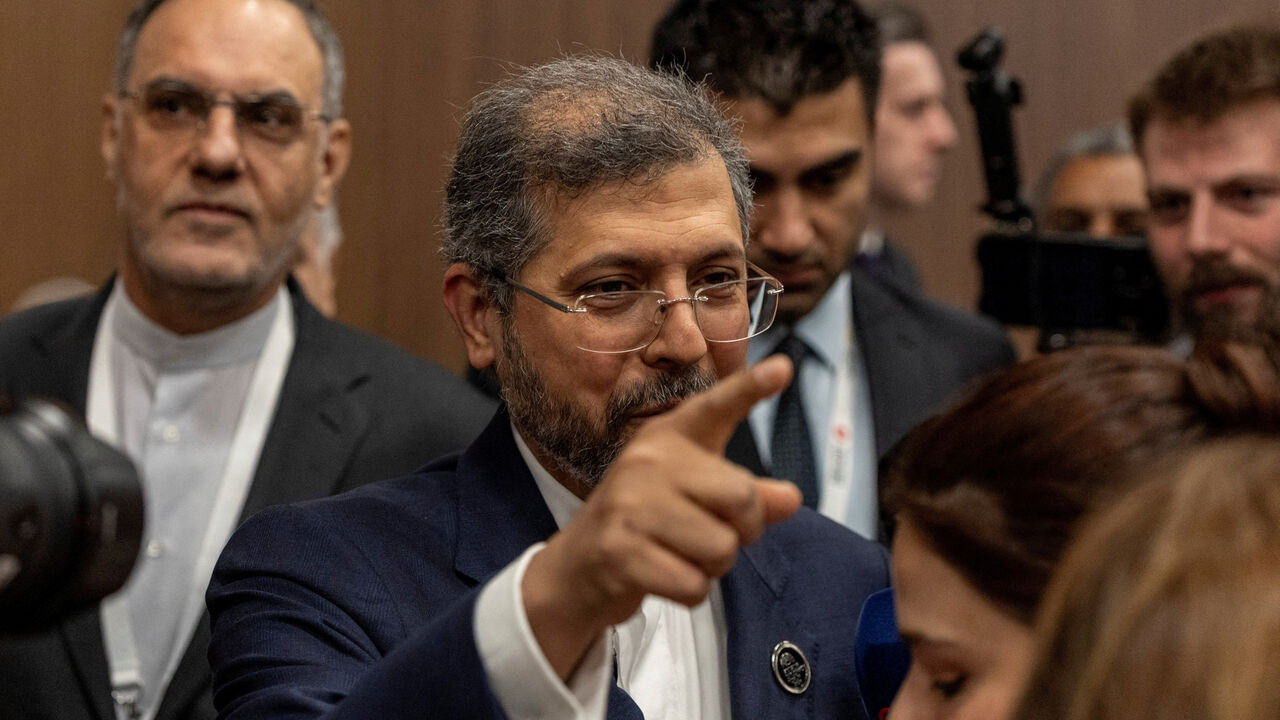 Iranian Deputy Foreign Minister Saeed Khatibzadeh speaks to reporters as he attends Antalya Diplomacy Forum in Antalya, Turkey, April 18, 2026. REUTERS/Umit Bektas