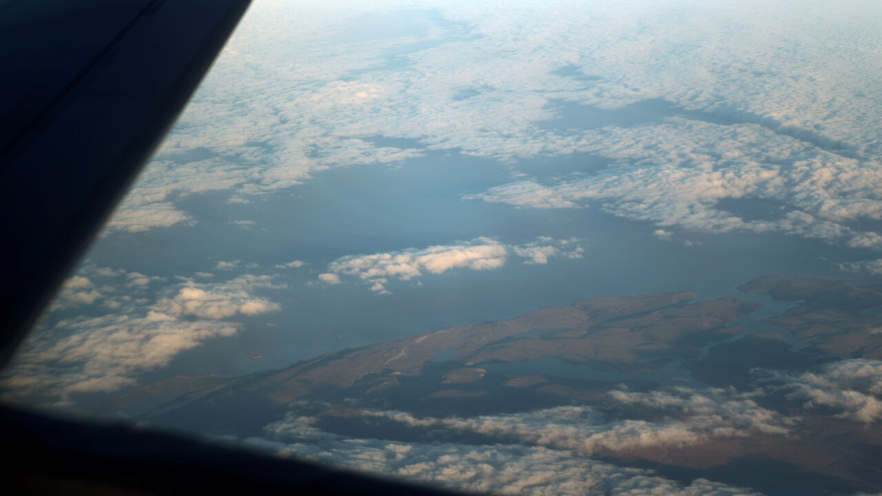 The coast of the West Falkland, of the Falkland Islands, is seen from an airplane May 20, 2018. REUTERS/Marcos Brindicci/File Photo