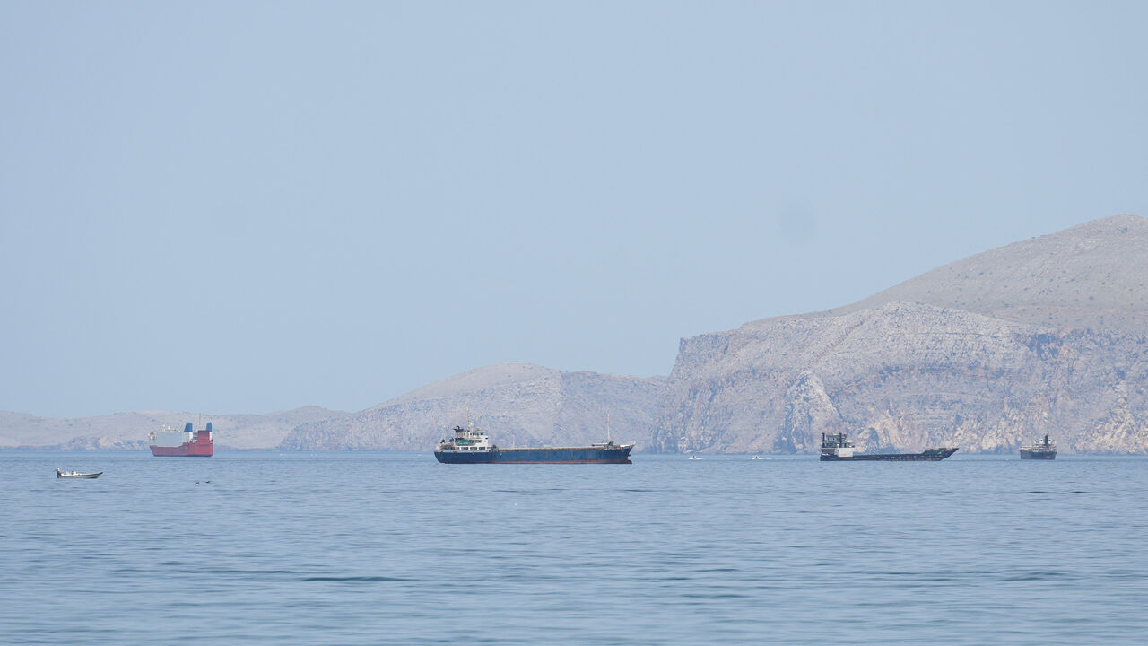 Ships and boats in the Strait of Hormuz, Musandam, Oman, April 24, 2026. REUTERS