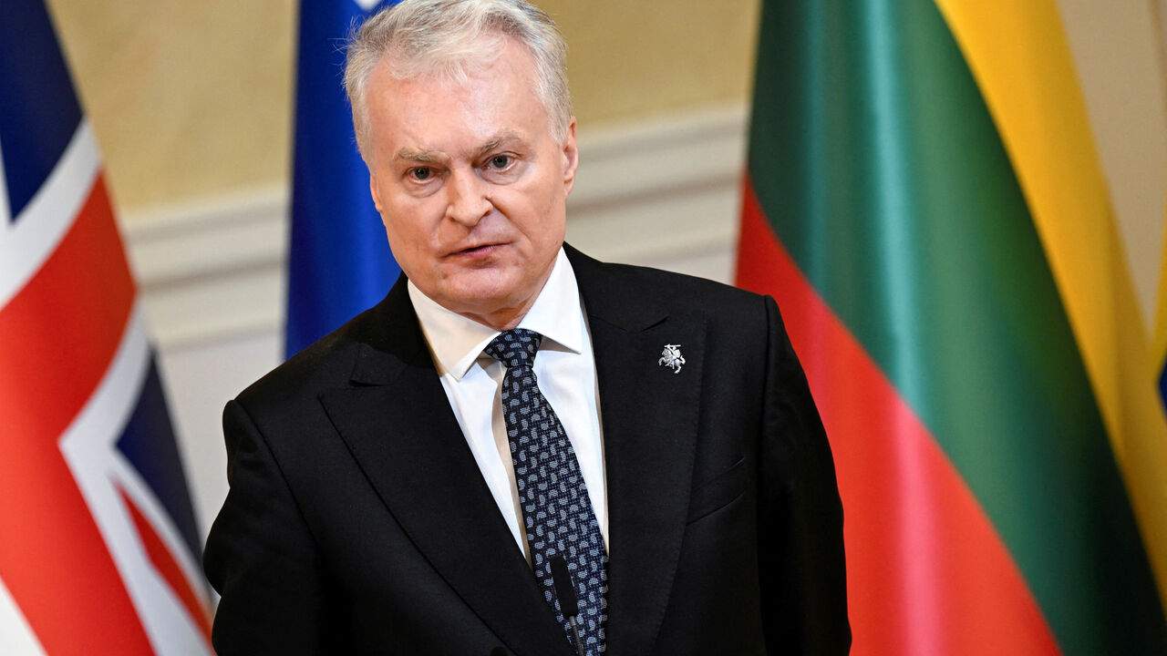 Lithuanian President Gitanas Nauseda gives doorstep comments at the Joint Expeditionary Force JEF Leaders' Summit in Helsinki, Finland March 26, 2026. The topics on the agenda include support from the JEF countries to Ukraine and the overall security situation in Europe. Lehtikuva/Emmi Korhonen via REUTERS      ATTENTION EDITORS - THIS IMAGE WAS PROVIDED BY A THIRD PARTY. NO THIRD PARTY SALES. NOT FOR USE BY REUTERS THIRD PARTY DISTRIBUTORS. FINLAND OUT. NO COMMERCIAL OR EDITORIAL SALES IN FINLAND.