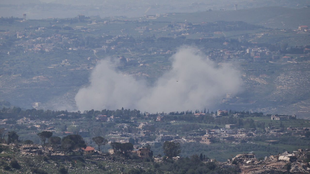 Smoke rises following an explosion in Lebanon, as seen from the Israeli side of the Israel-Lebanon border,  April 30, 2026. REUTERS/Shir Torem