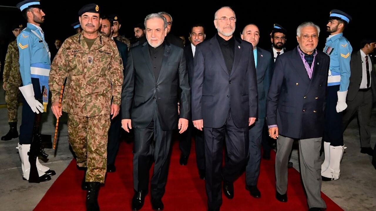 Field Marshal Asim Munir (L) was on the tarmac to greet both high-level delegations that arrived for the talks, illustrating his key role