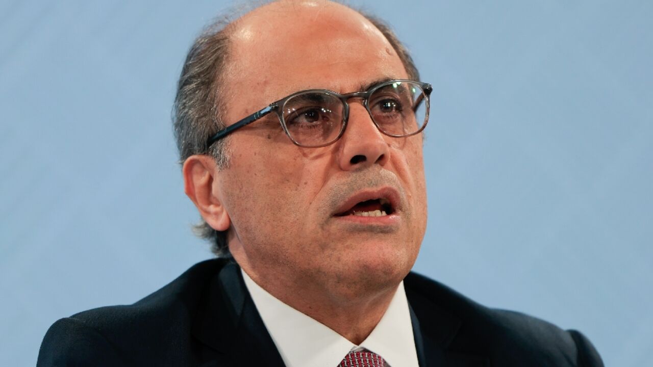 Jihad Azour, Director of the IMF Middle East and Central Asia Department, at a press briefing in Washington