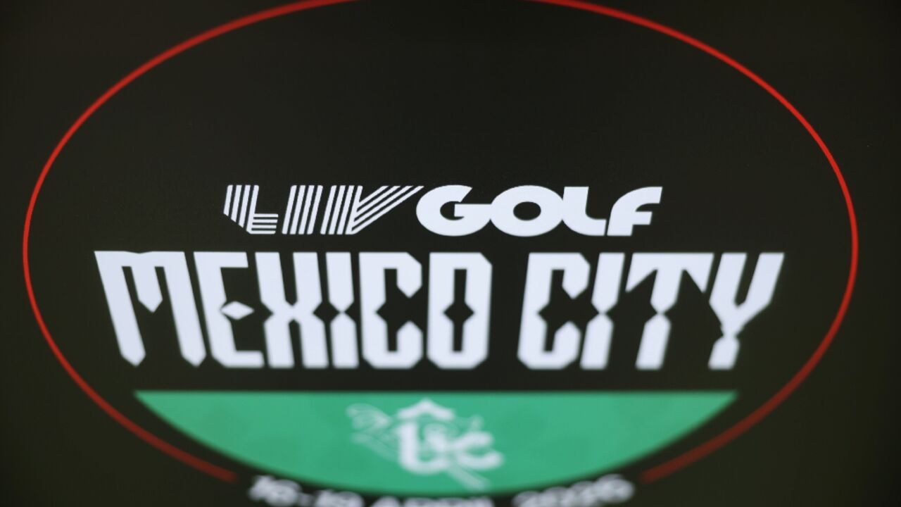 LIV Golf signage prior to LIV Golf Mexico City at Club de Golf Chapultepec