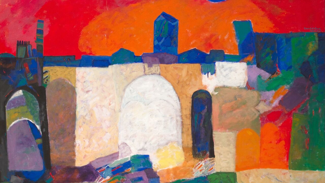 Samir Salameh. "Untitled," 2000. Oil and acrylic on canvas. (Courtesy of the artist and Zawyeh Gallery)