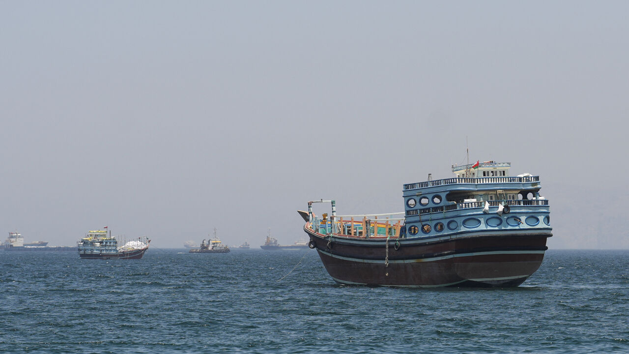 Ships and boats in the Strait of Hormuz, Musandam, Oman, May 4, 2026. REUTERS/Stringer
